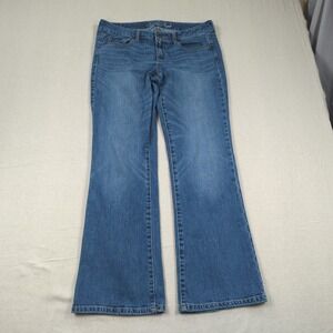 American Eagle Jeans Womens 12 Blue Favorite Boyfriend Boot Cut Stretch